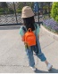 Fashion Orange Jelly Letter Print Kids Backpack