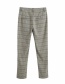 Fashion Gray Plaid Suit Trousers