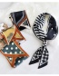 Fashion Small Horse Head Rice Double-sided Bevel Printed Satin Knotted Small Silk Scarf