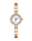 Fashion Rose Gold White Noodles Thin Strap Diamond Digital Face Bracelet Watch
