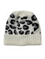 Fashion Camel Leopard Jacquard Ponytail Knitted Beanie