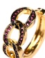 Fashion Purple Diamond 8-shaped Chain Earrings