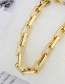 Fashion Gilded Diamond-studded Copper And Gold-plated Stitching Hollow Necklace