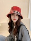 Fashion Wine Red Plaid Suede Foldable Fisherman Hat