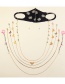 Fashion Butterfly Golden Rice Bead Woven Butterfly Geometric Shape Contrast Alloy Glasses Chain