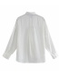 Fashion White Loose Cardigan Top With Ruffled Tether