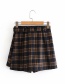 Fashion Black Thickened Irregular Plaid Skirt Shorts