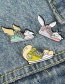 Fashion Bunny Shoe Birdie Alloy Paint Cat Dripping Brooch