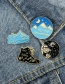 Fashion Shoes Trekking Mountain Adventure Dripping Alloy Round Brooch