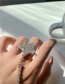 Fashion Silver Diamond Star Open Ring Bracelet One