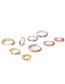 Fashion Rose Gold-color 10mm Micro-inlaid Zircon Round Copper Gold-plated Earrings