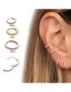Fashion Silver-color 10mm Micro-inlaid Zircon Round Copper Gold-plated Earrings