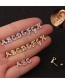 Fashion Q Gold Letter Micro Inlaid Zircon Screw Stainless Steel Earrings