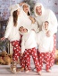 Fashion Mothers Alpaca Print Christmas Plush Warm Hooded Parent-child Suit