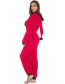 Fashion Red Christmas Long Sleeve Plush Zipper Jumpsuit