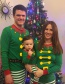 Fashion Childrens Clothing Clown Christmas Parent-child Stripe Printed Long Sleeve Pajamas