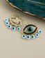 Fashion Gold Color Alloy Diamond Eye Tassel Stud Earrings