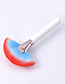 Fashion Single-white Coffee-four Colors-round Head Color Makeup Brush With Wooden Handle And Aluminum Tube Nylon Hair