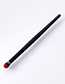 Fashion Single-black Black-double Head-eye Shadow Color Makeup Brush With Wooden Handle And Aluminum Tube Nylon Hair