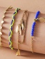 Fashion Shell Royal Blue Rice Bead Alloy Shell Daisy Pineapple Drip Oil Multi-layer Bracelet