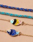 Fashion Royal Blue Dripping Animal Fish Alloy Multilayer Bracelet