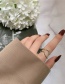 Fashion Gold Color Coloren Curved Geometric Lines Irregular Ripple Curved Double-layer Ring