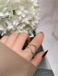 Fashion Silver Color Curved Geometric Lines Irregular Corrugated Curved Double Layer Ring