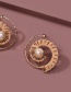 Fashion Gold Color Coloren Copper Snail Braided Pearl Alloy Earrings