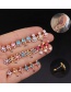 Fashion 2#silver Color Round Micro-inlaid Zircon Stainless Steel Screw Earrings (1 Price)