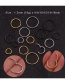 Fashion Gold Stainless Steel Geometric Round Piercing Nose Ring