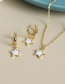 Fashion Gold Color Copper Five-pointed Star Earrings