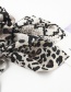 Fashion Pure Leopard Rabbit Ears-deep Coffee Snake Leopard Print Chiffon Dovetail Bow Hair Rope