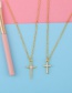 Fashion Cross Alloy Gold-plated Copper Necklace With Cross