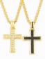 Fashion Black Cross Micro-set Zircon Necklace