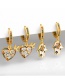 Fashion Palm Gold-plated Diamond Earrings