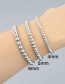 Fashion Silver Color 5mm Handmade Beaded Round Bead Copper Gold-plated Stretch Bracelet