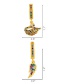 Fashion Feather Swan Feather Inlaid Zircon Gold-plated Earrings