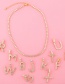 Fashion O (without Chain) Letters Diamonds And Gold-plated Pendant Accessory Necklace
