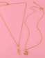 Fashion Black Diamond Snake-shaped Gold-plated Necklace With Diamonds