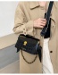 Fashion Brown Broadband Chain Stitching Contrast Color Crossbody Shoulder Bag