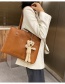 Fashion White Stitching Solid Color Large Capacity Single-shoulder Mother And Daughter