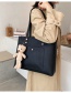 Fashion Black Stitching Solid Color Large-capacity Single-shoulder Mother And Daughter Bag