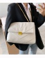 Fashion White Stitching Chain Lock Diagonal Shoulder Bag