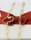 Fashion Gilded Palm Screw Buckle Palm Hollow Alloy Necklace