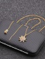 Fashion Ring O Sub Chain White Gold Color Micro-inlaid Zircon Geometric Gold-plated Copper Pendant Necklace