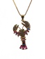 Fashion Crab 2 Box Chain White Gold Color Crab With Diamonds And Gold-plated Copper Pendant Necklace