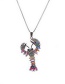 Fashion Crab 2o Sub Chain White Gold Color Crab With Diamonds And Gold-plated Copper Pendant Necklace