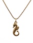 Fashion Half-faced O Child Chain Gold Color Micro-inlaid Zircon Dragon Half Face Pendant Necklace