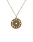 Fashion Twelve Constellations Gold Coloren Stainless Steel Chain Constellation Hollow Round Necklace