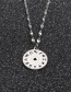 Fashion Twelve Constellations Just Color 1 Stainless Steel Chain Constellation Hollow Round Necklace